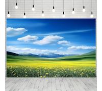 1 lush green grassland landscape photography background banner- 300x200cm