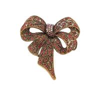 1 luxury and beautiful vintage novelty elegant inlaid with versatile rhinestone bow ladies brooch, can enhance personal charm