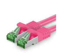 1 M Cat.7 Network Cable 1 Piece Cat7 Patch Cable Lan Cable Ethernet RJ45 10 Gbit/s (All Internet Speeds) Magenta 1 Meter