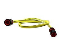 1 m of 1/2 in 4-Layers Heavy Duty Yellow Garden Hose Reinforced Pipe Outdoor Hosepipe + 2 Female Connectors