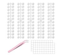 1 Manicure Set, 120 Nail Display Points, 128 Nail Double-Sided Tape, 1 Piece Of Elbow Tweezers, Self-Adhesive Nail Display Points, Suitable For Home Manicure And Salon Manicure
