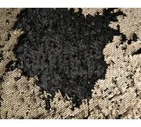1 Meter Black/Gold | 5mm Reversible Sequin Satin Mermaid Shimmer Material 2 Colour **Free UK Post** Fishscale Flip Sequin Sewn On Satin Fabric Glitter Sparkle Craft Fabric