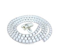 1 Meter Cable Storage Tube Wire Wrap Sleeve 8mm 10mm 16mm 22mm 28mm 32mm 42mm Device Flexible Spiral Cord Pipe Protector Tubing Cover(White,8mm)