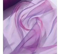 1 Meter Iridescent Gradient Organza Polyester Fabric 45cm Wide Iridescent Organza Holographic Gauze Fabric (Rose Red and Blue
