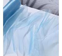 1 Meter Iridescent Organza Polyester Fabric Light Blue 45cm Wide Iridescent Organza Holographic Gauze Fabric