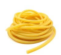 1 Meter Latex Rubber Hose, Inner Diameter of The Pipe 1.6-18mm, Outer Diameter of 3.2-22mm Elastic Pipe Rope, Yellow Rubber Hose(ID 18mm x OD 22mm)