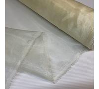 1 Meter Pack Cream Plain Sheer Lightweight Organza Voile Drape Curtain, Wedding, Chair Sash Fabric 150cm Wide