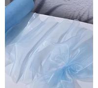1 Meter ridescent Organza Polyester Fabric Light Blue 45cm Wide Pearlescent Organza Holographic Gauze Fabric