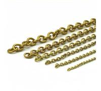 1 Meter Solid Brass O Ring Bags Chain Link None-Polished Bags Straps Parts DIY Clothing Bags Necklace Jewelry Making Accessories-2.0x8mm