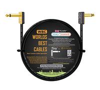 1 Meter - Van Damme Pro Grade Classic XKE - Premium Silver-plated OFC, Flexible Shielded Guitar Bass Instrument Effects Pedal Patch Cable w/Eminence Tiny Gold Plated Angled TS Connectors