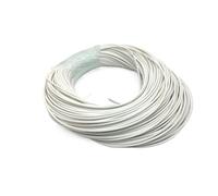1 Meter White Silicone Rubber Heating Cable - 5V 12V 24V 36V 48V Electric Heating Wire for DIY Heating Pads, Mats(15Ohm)