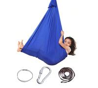 (1 meter with 2 buckles, 2 extension belts, and 2 short ropes (color notes) Contact customer service) Children's elastic hammock indoor and outdoor swing children's sensory swing yoga hammock