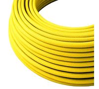 1 Meters / 3.28FT Braided Cables, LEDSONE 2 Core Electrical Cable, Vintage Braided Flex Cable Fabric Electrical Wire for DIY Lamps Industrial Pendant Lights Lighting Appliances (Yellow)