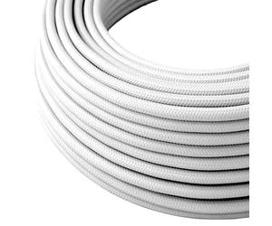 1 Meters / 3.28FT Braided Cables, LEDSONE 2 Core Electrical Cable, Vintage Braided Flex Cable Fabric Electrical Wire for DIY Lamps Industrial Pendant Lights Lighting Appliances (White)