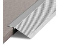 1 Meters Aluminum Floor Transition Strip Door Bar,Floor Bar for Doorways Threshold Ramp Tile Laminate Planks,Bridge The Height Between 10-35mm(Silver,10cm)