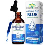 1% Methylene Blue Drops 60ml with Vitamin C, High Purity Methylene Blue Pharmaceutical Grade, Formaldehyde Free, Memory Supplements, Dropper Bottle, Natural Sweetness