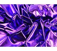 1 Metre 4 Way Stretch Nylon Spandex Metallic Wet Look Effect Fabric All Way Stretch Elastane Stretchy Shiny Foil Material Dancewear, Swimming, Sports Activewear (Purple)