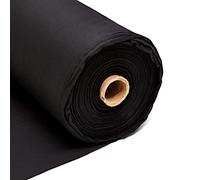 1 Metre Black Calico Fabric - 60" Wide 155GSM - Premium Quality Cotton Material for Sewing, Quilting, Embroidery, Upholstery, Curtain Lining, Book Binding by DISCOUNT Fabrics LTD