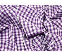 1 Metre Cadbury Purple (Dark Purple) 1/4" Polycotton Woven Gingham Fabric Check Fabric - No UK Postage