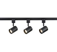 Knightsbridge TRKIT8ABK 1 Metre 230V GU10 Track Spotlight Kit - Black