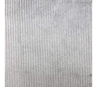 1 Metre | Light Grey | Italian 100% Cotton 8 WALE Woven Velvet Corduroy Fabric Soft Upholstery Dressmaking Gray Corded Velveteen 150cm / 60" Width