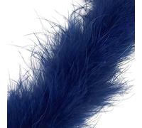 1 Metre - Marabou Swandown Feather Trim Soft & Fluffy Craft - Choose Colour (Navy - 1 Metre)