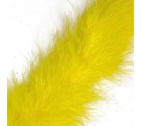 1 Metre - Marabou Swandown Feather Trim Soft & Fluffy Craft - Choose Colour (Yellow)