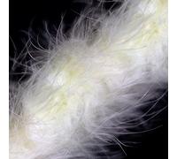 1 Metre - Marabou Swansdown Feather Trim Soft & Fluffy Craft - Choose Colour (Cream)