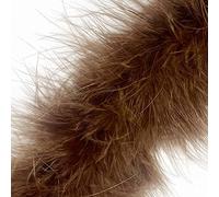 1 Metre - Marabou Swansdown Feather Trim Soft & Fluffy Craft - Choose Colour (Dark Brown)