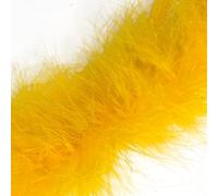 1 Metre - Marabou Swansdown Feather Trim Soft & Fluffy Craft - Choose Colour (Golden Yellow)