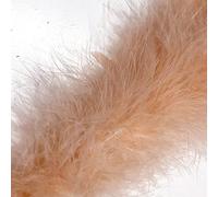 1 Metre - Marabou Swansdown Feather Trim Soft & Fluffy Craft - Choose Colour (Light Brown)
