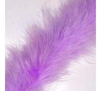 1 Metre - Marabou Swansdown Feather Trim Soft & Fluffy Craft - Choose Colour (Lilac)