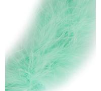 1 Metre - Marabou Swansdown Feather Trim Soft & Fluffy Craft - Choose Colour (Mint Green)