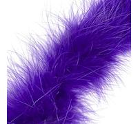1 Metre - Marabou Swansdown Feather Trim Soft & Fluffy Craft - Choose Colour (Purple)