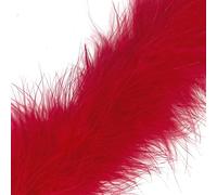 1 Metre - Marabou Swansdown Feather Trim Soft & Fluffy Craft - Choose Colour (Red)