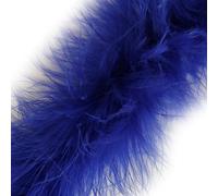 1 Metre - Marabou Swansdown Feather Trim Soft & Fluffy Craft - Choose Colour (Royal Blue)