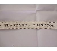1 Metre of May Arts Vintage Ribbon - 3 " (20mm) - Thank You