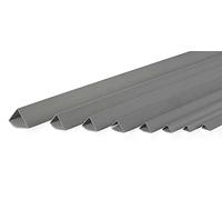 1 Metre Self-Adhesive Plastic PVC Corner 90 Degree Angle Trim TMW Profiles (20x20 mm (0.78in x 0.78in), Dark Grey)