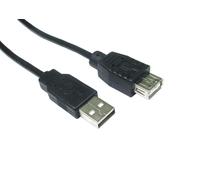 1 METRE USB2.0 EXTENSION CABLE BLACK