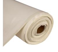 1 Metre White PVC Leatherette Fabric - Textured Faux Leather Vinyl, 140cm Wide, 600GSM - Fake Vegan Leather Effect for Upholstery & Sewing - Waterproof Lining for Chairs, Campervans & Boats