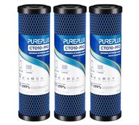 1 Micron 2.5" x 10" Whole House CTO Carbon Water Filter Cartridge Replacement for Under Sink Water Filter System, Dupont WFPFC8002, WFPFC9001, FXWTC, SCWH-5, WHEF-WHWC, WHCF-WHWC, AMZN-SCWH-5, 3Pack