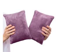 1 MIDDLE ONE 2 Pack Small Pillow, Memory Foam Mini Pillow 11 X 7 Inches for Travel, Sleeping, Nap and Neck, Knee, Lumbar Support, Tiny Cushion for Pet, Dogs (Dark Purple)