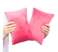 1 MIDDLE ONE 2 Pack Small Pillow, Memory Foam Mini Pillow 11 X 7 Inches for Travel, Sleeping, Nap and Neck, Knee, Lumbar Support, Tiny Cushion for Pet, Dogs (Red)