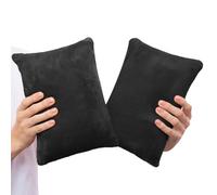 1 MIDDLE ONE 2 Pack Small Pillow, Memory Foam Mini Pillow 11 X 7 Inches for Travel, Sleeping, Nap and Neck, Knee, Lumbar Support, Tiny Cushion for Pet, Dogs (Black)