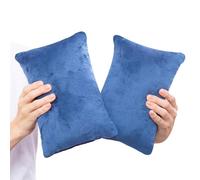 1 MIDDLE ONE 2 Pack Small Pillow, Memory Foam Mini Pillow 11 X 7 Inches for Travel, Sleeping, Nap and Neck, Knee, Lumbar Support, Tiny Pillow Cushion for Pet, Dogs (Blue)