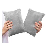 1 MIDDLE ONE 2 Pack Small Pillow, Memory Foam Mini Pillow 11 X 7 Inches for Travel, Sleeping, Nap and Neck, Knee, Lumbar Support, Tiny Pillow Cushion for Pet, Dogs (Grey)