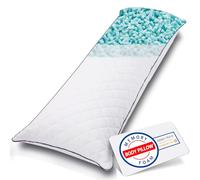 1 MIDDLE ONE Body Pillow, Cooling Memory Foam Body Pillows for Adults Sleeping, Long Pillow for Bed, Big Large Firm Full Body Pillow for Side Sleeper, 20x54 Inch, White