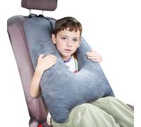 1 MIDDLE ONE Car Pillow for Kids, Memory Foam Travel Pillow for Car and Adults, Kid Travel Pillow for Sleeping on Road Trip, Small Body Pillow for Kids (Grey)