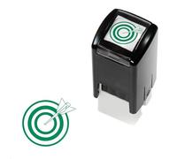 1 Mini Target Stamper Pre-inked Stamper Green Ink Ready To Use 10mm Primary Teaching Services