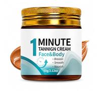 1 Minute Instant Tanning Cream for Face Leg and Body Makeup Waterproof No Transfer, Sunless Natural Glow Tanning Cream, Wash Off Body Bronzer Body Foundation for Vacation, Lightweight & No Streaky 60g